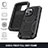 Funda Lujo Marco de Aluminio Carcasa 360 Grados RJ1 para Apple iPhone 13 Pro