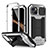 Funda Lujo Marco de Aluminio Carcasa 360 Grados RJ2 para Apple iPhone 15