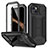 Funda Lujo Marco de Aluminio Carcasa 360 Grados RJ2 para Apple iPhone 15