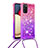 Funda Silicona Carcasa Goma Bling-Bling con Acollador Cordon Lanyard S01 para Samsung Galaxy A03s