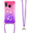 Funda Silicona Carcasa Goma Bling-Bling con Acollador Cordon Lanyard S01 para Samsung Galaxy A20e