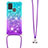 Funda Silicona Carcasa Goma Bling-Bling con Acollador Cordon Lanyard S01 para Samsung Galaxy A21s