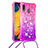 Funda Silicona Carcasa Goma Bling-Bling con Acollador Cordon Lanyard S01 para Samsung Galaxy A30