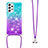 Funda Silicona Carcasa Goma Bling-Bling con Acollador Cordon Lanyard S01 para Samsung Galaxy A33 5G