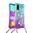 Funda Silicona Carcasa Goma Bling-Bling con Acollador Cordon Lanyard S01 para Samsung Galaxy A41