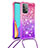 Funda Silicona Carcasa Goma Bling-Bling con Acollador Cordon Lanyard S01 para Samsung Galaxy A52 4G