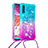 Funda Silicona Carcasa Goma Bling-Bling con Acollador Cordon Lanyard S01 para Samsung Galaxy A70