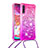 Funda Silicona Carcasa Goma Bling-Bling con Acollador Cordon Lanyard S01 para Samsung Galaxy A70