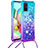 Funda Silicona Carcasa Goma Bling-Bling con Acollador Cordon Lanyard S01 para Samsung Galaxy A71 4G A715