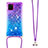 Funda Silicona Carcasa Goma Bling-Bling con Acollador Cordon Lanyard S01 para Samsung Galaxy A81