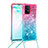 Funda Silicona Carcasa Goma Bling-Bling con Acollador Cordon Lanyard S01 para Samsung Galaxy A91