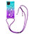 Funda Silicona Carcasa Goma Bling-Bling con Acollador Cordon Lanyard S01 para Samsung Galaxy F12