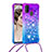 Funda Silicona Carcasa Goma Bling-Bling con Acollador Cordon Lanyard S01 para Samsung Galaxy M30s