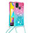 Funda Silicona Carcasa Goma Bling-Bling con Acollador Cordon Lanyard S01 para Samsung Galaxy M31