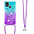 Funda Silicona Carcasa Goma Bling-Bling con Acollador Cordon Lanyard S01 para Samsung Galaxy M31 Prime Edition