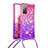 Funda Silicona Carcasa Goma Bling-Bling con Acollador Cordon Lanyard S01 para Samsung Galaxy S20 FE 4G