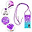 Funda Silicona Carcasa Goma Bling-Bling con Acollador Cordon Lanyard S01 para Samsung Galaxy S20 FE 4G