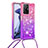 Funda Silicona Carcasa Goma Bling-Bling con Acollador Cordon Lanyard S01 para Xiaomi Mi 11T Pro 5G