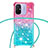 Funda Silicona Carcasa Goma Bling-Bling con Acollador Cordon Lanyard S01 para Xiaomi Poco C55