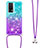 Funda Silicona Carcasa Goma Bling-Bling con Acollador Cordon Lanyard S01 para Xiaomi Poco F5 Pro 5G