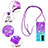 Funda Silicona Carcasa Goma Bling-Bling con Acollador Cordon Lanyard S01 para Xiaomi Poco F5 Pro 5G