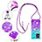 Funda Silicona Carcasa Goma Bling-Bling con Acollador Cordon Lanyard S01 para Xiaomi Poco X5 5G