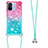 Funda Silicona Carcasa Goma Bling-Bling con Acollador Cordon Lanyard S01 para Xiaomi Redmi 11A 4G