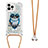 Funda Silicona Carcasa Goma Bling-Bling con Acollador Cordon Lanyard S02 para Apple iPhone 13 Pro Max