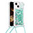 Funda Silicona Carcasa Goma Bling-Bling con Acollador Cordon Lanyard S02 para Apple iPhone 14