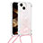 Funda Silicona Carcasa Goma Bling-Bling con Acollador Cordon Lanyard S02 para Apple iPhone 14