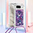 Funda Silicona Carcasa Goma Bling-Bling con Acollador Cordon Lanyard S02 para Google Pixel 8 5G