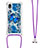 Funda Silicona Carcasa Goma Bling-Bling con Acollador Cordon Lanyard S02 para Samsung Galaxy A01 Core