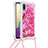 Funda Silicona Carcasa Goma Bling-Bling con Acollador Cordon Lanyard S02 para Samsung Galaxy A02