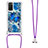 Funda Silicona Carcasa Goma Bling-Bling con Acollador Cordon Lanyard S02 para Samsung Galaxy A02s