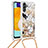 Funda Silicona Carcasa Goma Bling-Bling con Acollador Cordon Lanyard S02 para Samsung Galaxy A04s