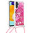 Funda Silicona Carcasa Goma Bling-Bling con Acollador Cordon Lanyard S02 para Samsung Galaxy A04s