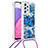 Funda Silicona Carcasa Goma Bling-Bling con Acollador Cordon Lanyard S02 para Samsung Galaxy A33 5G