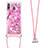 Funda Silicona Carcasa Goma Bling-Bling con Acollador Cordon Lanyard S02 para Samsung Galaxy A40s