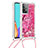 Funda Silicona Carcasa Goma Bling-Bling con Acollador Cordon Lanyard S02 para Samsung Galaxy A52s 5G