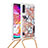 Funda Silicona Carcasa Goma Bling-Bling con Acollador Cordon Lanyard S02 para Samsung Galaxy A70