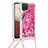 Funda Silicona Carcasa Goma Bling-Bling con Acollador Cordon Lanyard S02 para Samsung Galaxy F12