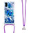 Funda Silicona Carcasa Goma Bling-Bling con Acollador Cordon Lanyard S02 para Samsung Galaxy M21