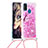 Funda Silicona Carcasa Goma Bling-Bling con Acollador Cordon Lanyard S02 para Samsung Galaxy M21