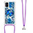 Funda Silicona Carcasa Goma Bling-Bling con Acollador Cordon Lanyard S02 para Samsung Galaxy M40S