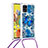 Funda Silicona Carcasa Goma Bling-Bling con Acollador Cordon Lanyard S02 para Samsung Galaxy M40S