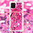 Funda Silicona Carcasa Goma Bling-Bling con Acollador Cordon Lanyard S02 para Samsung Galaxy M60s