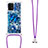 Funda Silicona Carcasa Goma Bling-Bling con Acollador Cordon Lanyard S02 para Samsung Galaxy M80S