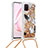Funda Silicona Carcasa Goma Bling-Bling con Acollador Cordon Lanyard S02 para Samsung Galaxy Note 10 Lite