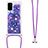 Funda Silicona Carcasa Goma Bling-Bling con Acollador Cordon Lanyard S02 para Samsung Galaxy S20