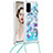 Funda Silicona Carcasa Goma Bling-Bling con Acollador Cordon Lanyard S02 para Samsung Galaxy S20